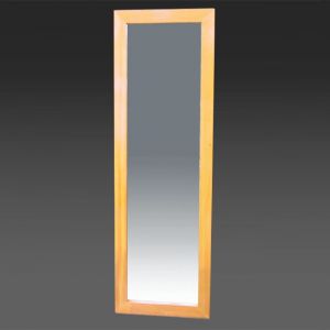 Natural Wood Frame Floor Mirror